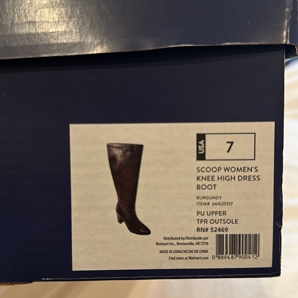 SCOOP Burgundy women’s Knee High Boots New in Box. - Picture 6 of 6